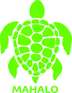 Sea Turtle Mahalo Sticker - 3 size options